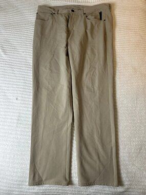 4 Fourlaps Men Beige Traverse Performance Golf Chino Stretch Slim Fit Pant 36x32